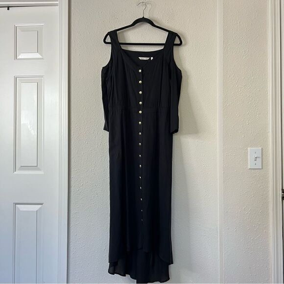 Soft Surroundings Brigette Tencel Maxi Dress in Black NEW Size Medium - Picture 3 of 9